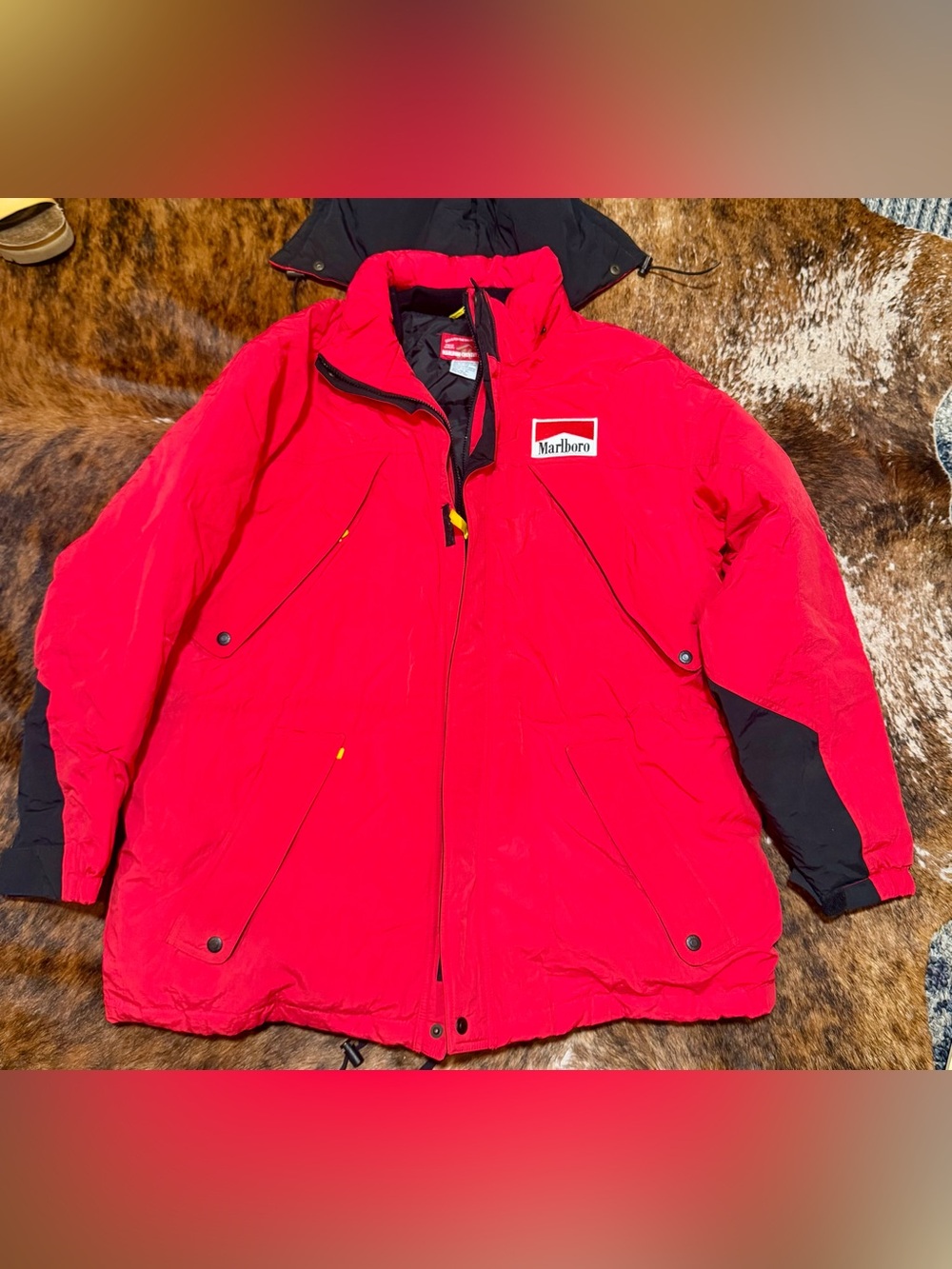 Vtg 90s Marlboro Country Store Parka Jacket Size XL Rare NWOT Down Filled NEW!!